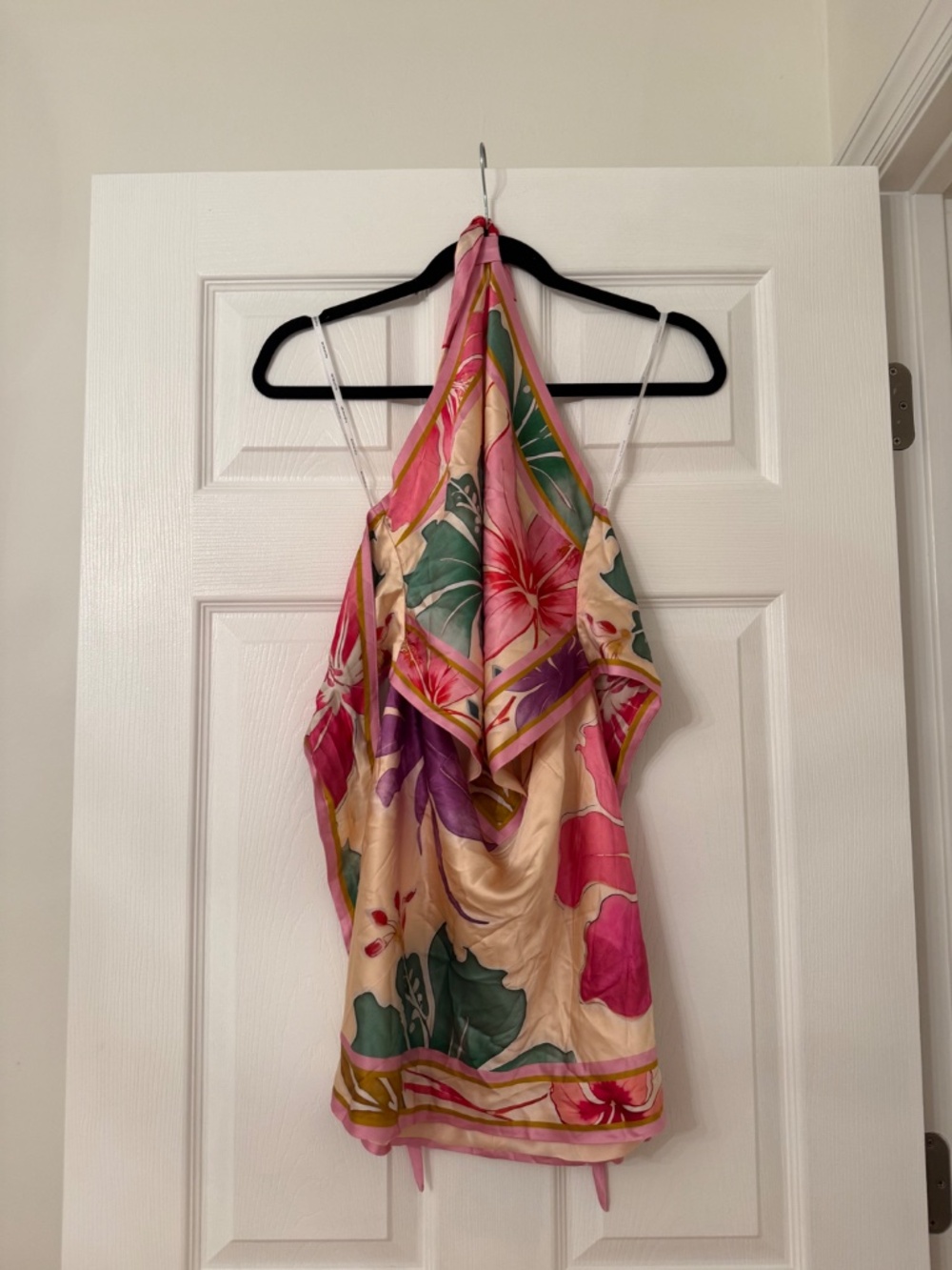 Retrofete Adelaide Dress Ivory Hibiscus Floral - Picture 3 of 9
